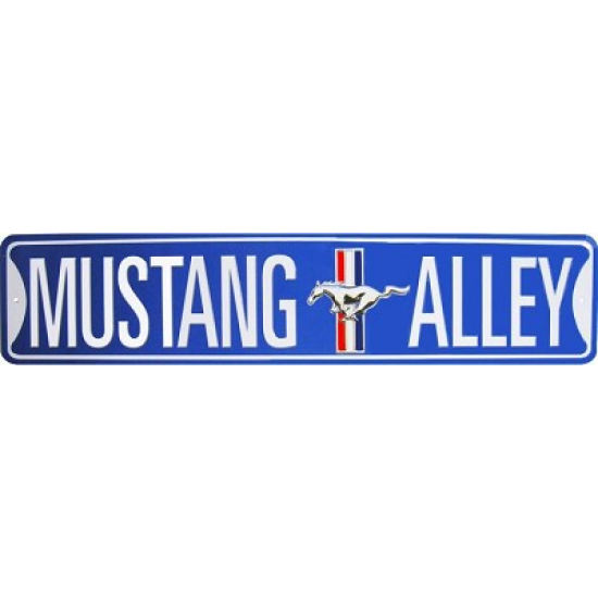 GE Mustang alley street sign